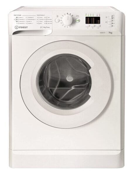 Lavadora de carga frontal blanca Indesit MTWA71252WEE de 7 kg