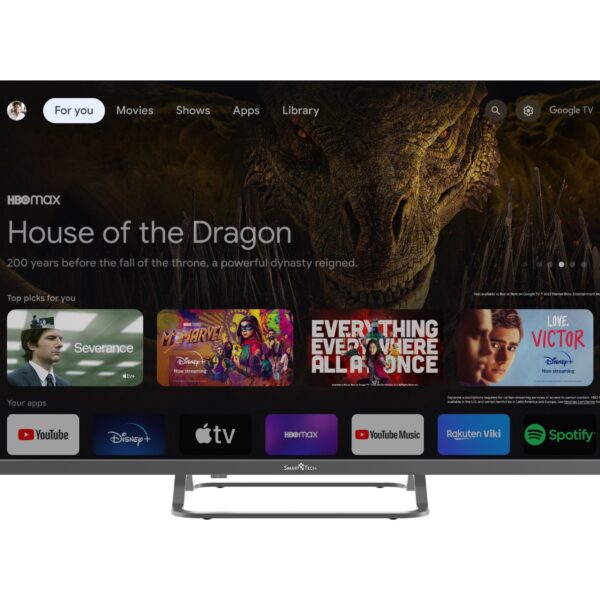 Televisor Smart Tech LED HD 32" (80 cm) Smart TV Google 32HG01V HDMI