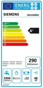 Siemens SN215W00CE - Lavavajillas 60 Cm Clase A+ 12 Servicios Blanco - Imagen 3