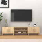 Mueble de TV de roble Sonoma 180x31,5x40 cm madera de ingeniería