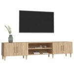 Mueble de TV de roble Sonoma 180x31,5x40 cm madera de ingeniería - Imagen 3