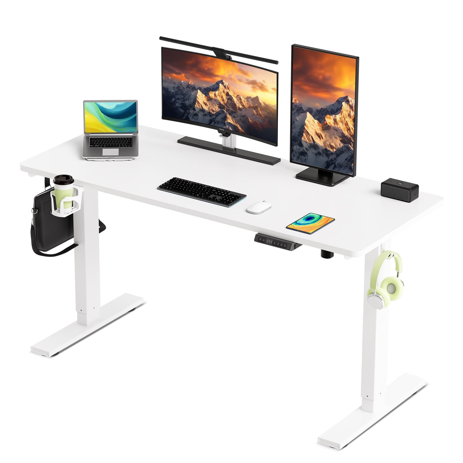 23616728-3-1520-2 Escritorio eléctrico de pie/sentado 140x70 cm – Altura regulable - Imagen 1