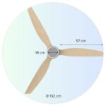 Ventilador de techo Taurus Fresko 3B Ultra Silence blanco y beige - Imagen 3